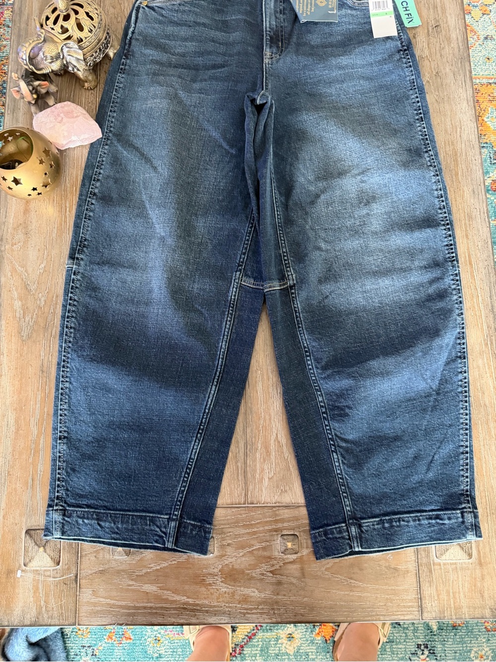Democracy Skyrise Barrel Dark Blue Denim Jeans - Picture 4 of 12
